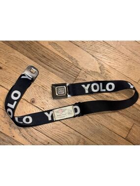 Y2K YOLO Indie Sleeze GM Seatbelt Buckle Grunge Belt by Buckle Down Unique Belts